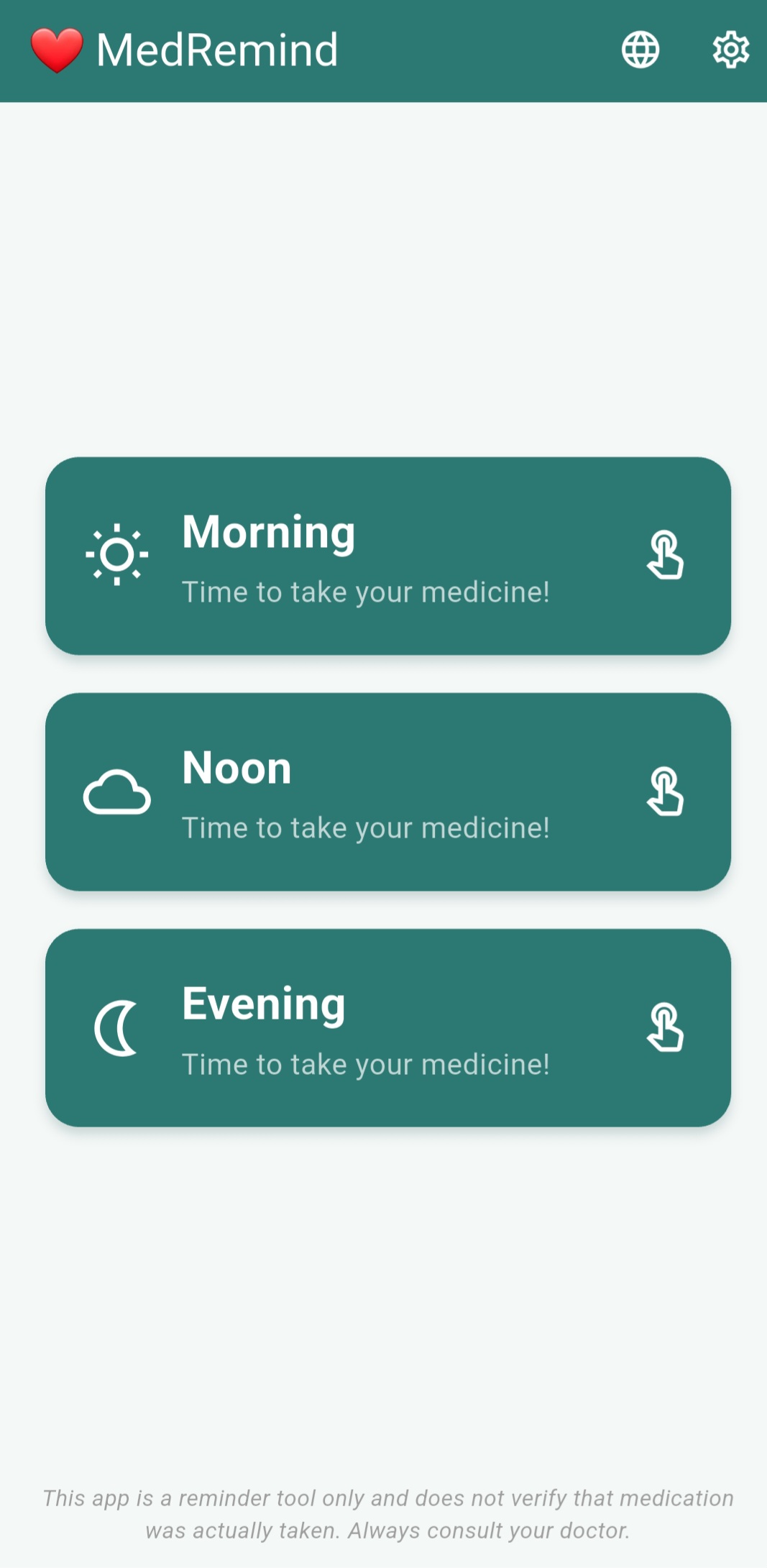 MedRemind Plus multi-dose screen